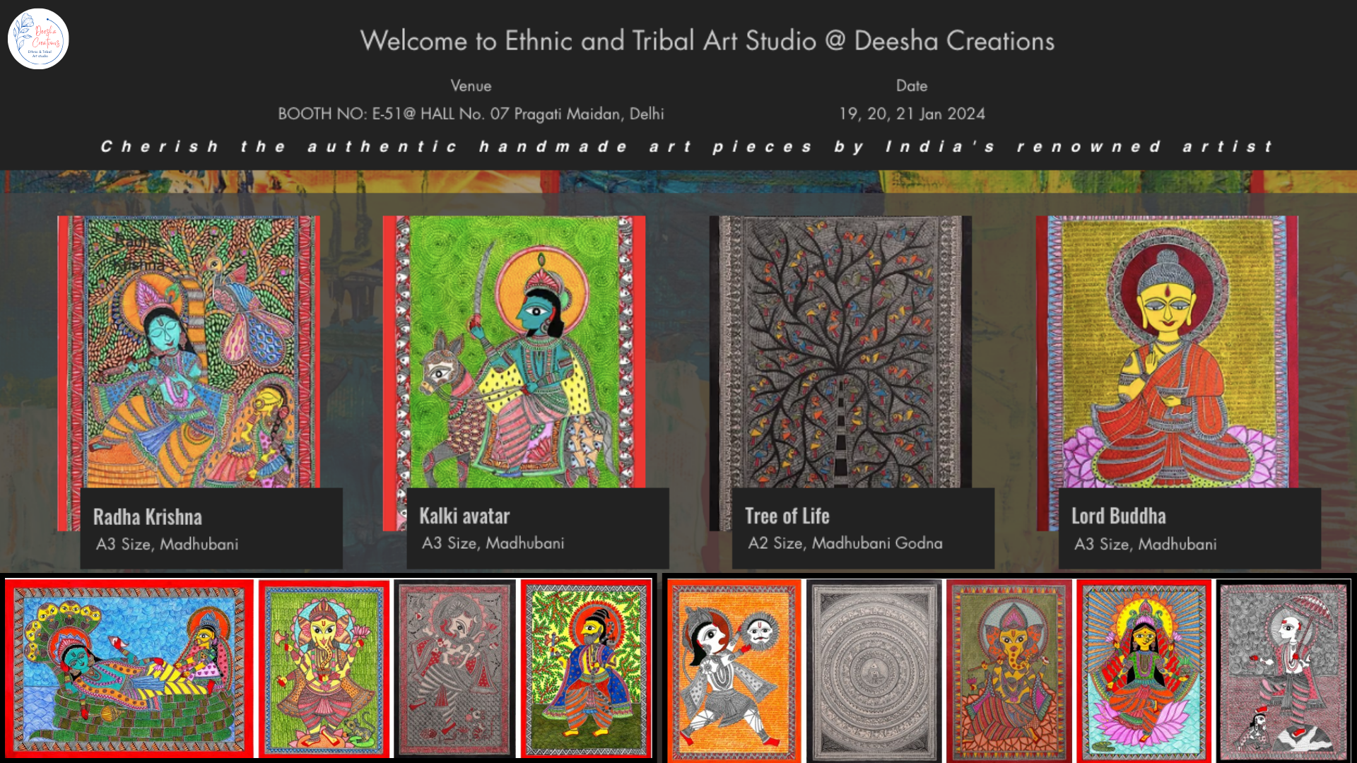 Deesha Creations Artwork presentation
